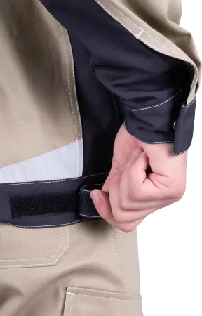 Куртка ТУРБО SAFETY (бежевый/т.серый) Куртка ТУРБО SAFETY (бежевый/т.серый)