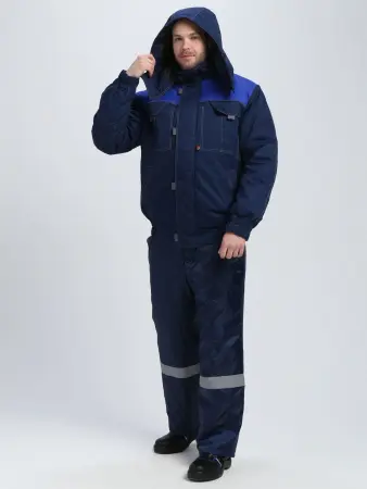 Куртка ФЛОФТ ПРЕМИУМ зимняя укороченная (т.синий/васильковый/серый) Куртка ФЛОФТ ПРЕМИУМ зимняя укороченная (т.синий/васильковый/серый)