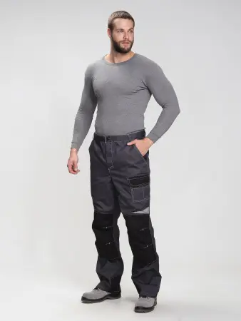 Костюм ВЕКТРОН-1 с БР (т.серый/св.серый/черный)