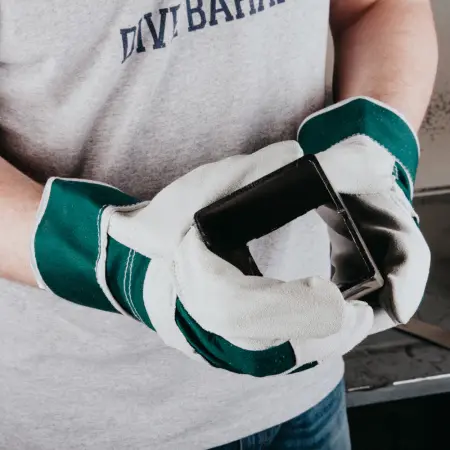 JSL201 Комбинированные перчатки из кожи и хлопка