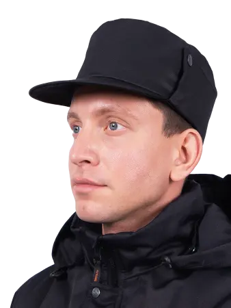 Кепка ОХРАНА зимняя (черный) Кепка ОХРАНА зимняя (черный)