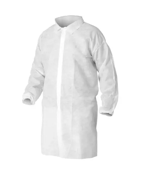 Халат одноразовый из спанбонда 25 гр/м2 (белый)