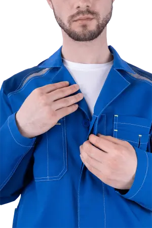 Халат ТУРБО SAFETY (василек/синий)