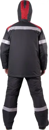 Костюм СТАРАТЕЛЬ ИМПОРТ зимний с БР (серый/красный)
