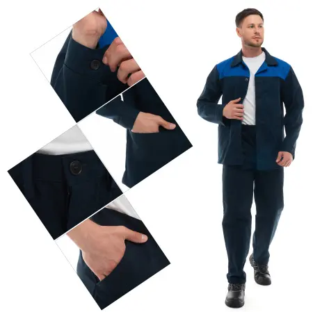 Костюм СПЕЦИАЛИСТ ЛАЙТ с БР (т.синий/васильковый)