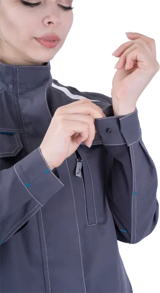 Куртка ТУРБО SAFETY женская (серый/т.серый)