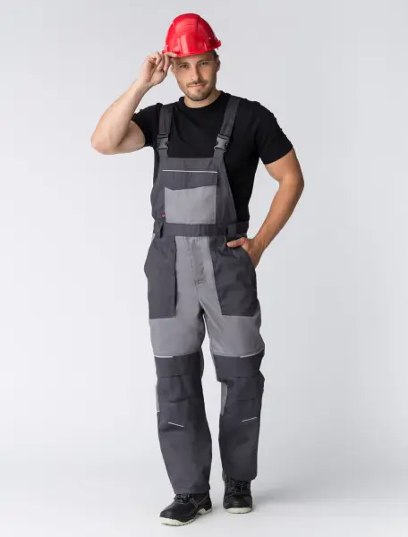 Полукомбинезон ЛИДЕР (т.серый/св.серый)