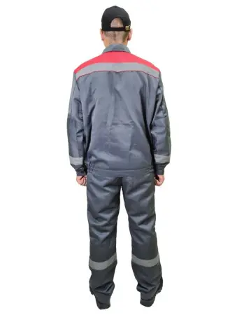 Костюм БУВИНИ ПРАЙМ с БР (серый/красный)