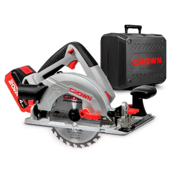 Аккумуляторная дисковая пила BL CROWN CT25002-165HX-4 BMC 20В B3+ 2х4.0Ач 4800об/мин Аккумуляторная дисковая пила BL CROWN CT25002-165HX-4 BMC 20В B3+ 2х4.0Ач 4800об/мин