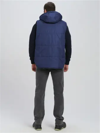 Жилет РЕЗКО зимний с капюшоном (т.синий)