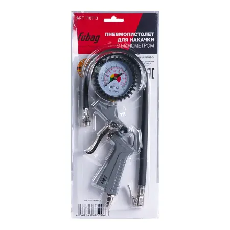 Пневмопистолет для накачки FUBAG с манометром 140л/мин 0-10бар блистер