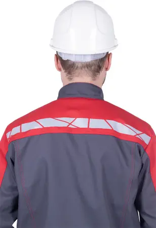 Куртка ХАЙ-ТЕК SAFETY (серый/чёрный/красный)