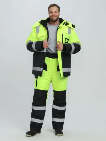 Костюм PROFLINE SPECIALIST зимний сигнальный с БР (желтый/черный)