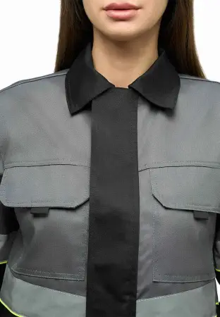 Костюм ЮЖНАЯ ШИРОТА женский с БР (черный/серый)