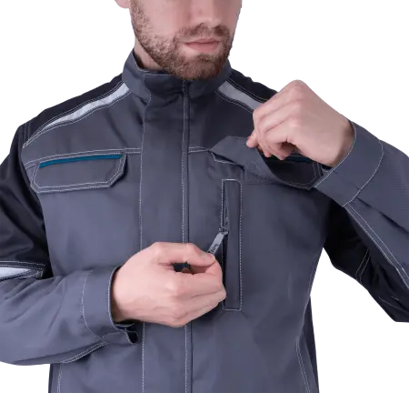 Куртка ТУРБО SAFETY (серый/т.серый)