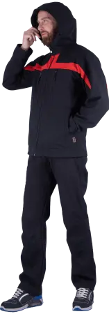 Куртка СОФТШЕЛЛ (черный/красный)