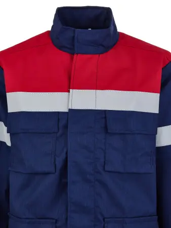 Куртка-накидка ЭНЕРГИЯ АРАМИД АН-2 20,7 кал/см2 (т.синий/красный)