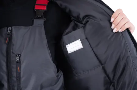 Костюм РОУД женский зимний с ПК (т.серый/красный)