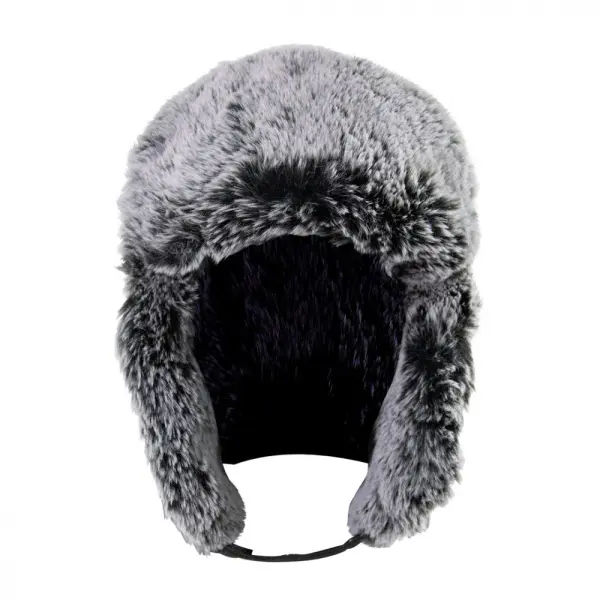 Шапка-ушанка BRODEKS EXTREME KM 109 (черный/серый мех)