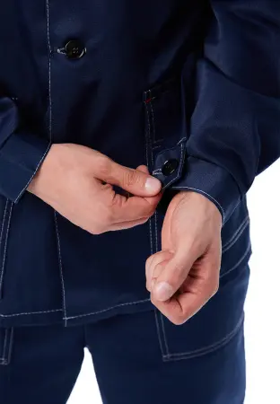 Костюм ДАМАСК с БР (т.синий/васильковый)