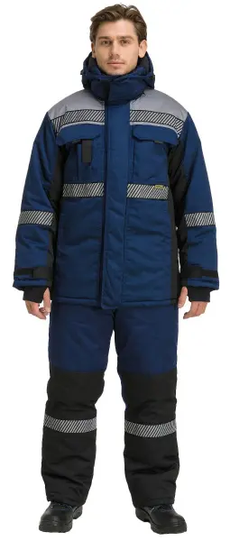 Куртка RONTA KR581 зимняя с СОП (т.синий/серый/черный) Куртка RONTA KR581 зимняя с СОП (т.синий/серый/черный)