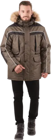 Куртка ДИКСОН зимняя (хаки/чёрный)