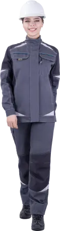 Куртка ТУРБО SAFETY женская (серый/т.серый)