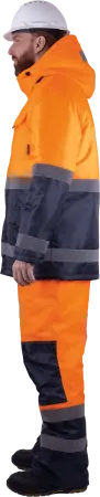Костюм БРАЙТ зимний с ПК (оранжевый/синий)