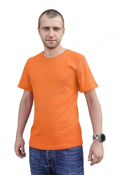 Футболка плотностью 155-160 г/кв.м. (оранжевый) Футболка плотностью 155-160 г/кв.м. (оранжевый)