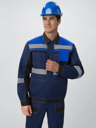 Костюм ВИВАТ-2 ПРЕМИУМ с ПК (т.синий/черный/васильковый)