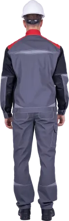 Куртка ТУРБО SAFETY (серый/чёрный/красный)