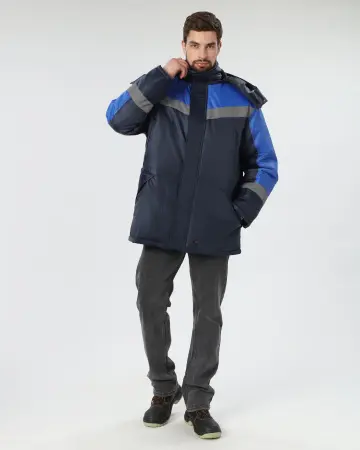 Куртка ЛИГОР СОП зимняя (т.синий/васильковый)