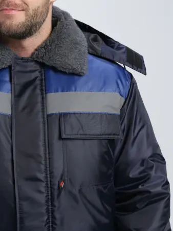 Куртка БРИГАДА NEW Оксфорд зимняя (т.синий/васильковый)