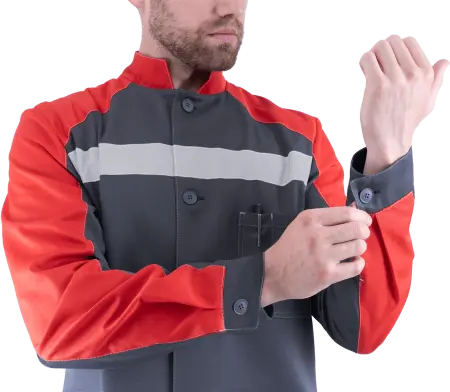 Халат РОУД (серый/красный)