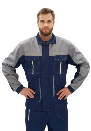 Костюм ОПТИМАЛЬНЫЙ с БР (т.синий/серый)