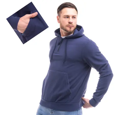 Толстовка JF-03 флисовая (т.синий)