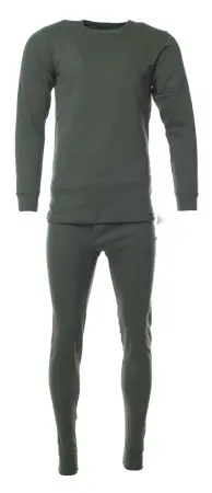 Белье нательное зимнее с начесом (оливковый)