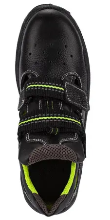 Полуботинки НЕОН ПУ/ТПУ кожаные с перфорацией с КП (черный)