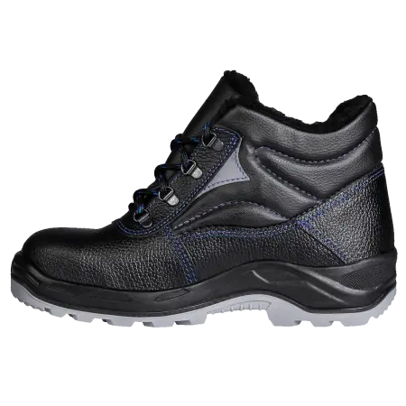 Ботинки СОЮЗНИК ПУ/ТПУ нат.кожа иск.мех с МП (черный)