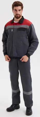Костюм КОРПУС с ПК (т.серый/черный/красный)