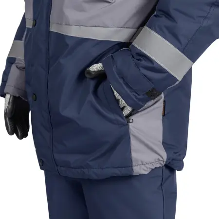 Костюм ФРЕЙЗЕР с ПК утепленный (т.синий/серый)