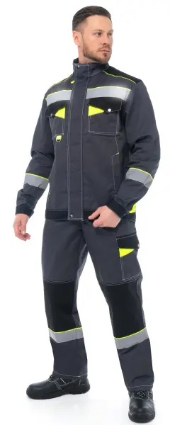 Костюм КОРВЕТ с СОП с ПК (т.серый/черный)