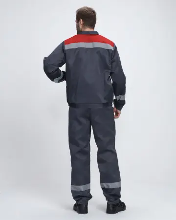 Костюм ЛИГОР-1 СОП с БР (т.серый/красный)