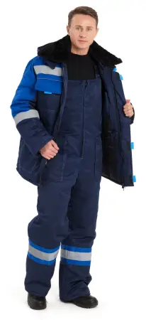 Костюм НОВА зимний с ПК (синий/василёк)