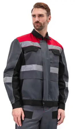 Костюм РЕСПЕКТ с ПК (серый/черный)