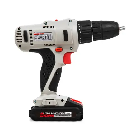 Аккумуляторный шуруповерт CROWN CT21056L-1.5 BMC 18В Li-ion 2х1,5Ач 350/1350об/мин