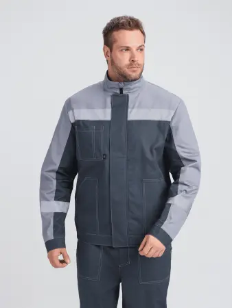 Костюм БРИГОТЕК-1 СОП с БР (т.серый/св.серый)