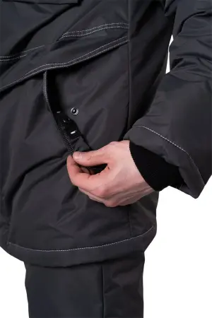 Костюм СТАРАТЕЛЬ ИМПОРТ зимний с БР (серый/красный)