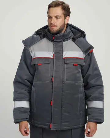 Костюм ФАВОРИТ-2 NEW зимний с ПК (т.серый/св.серый)