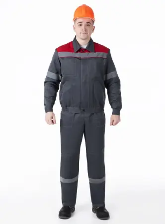 Костюм ЛЕГИОНЕР-2 СОП с ПК (т.серый/красный)